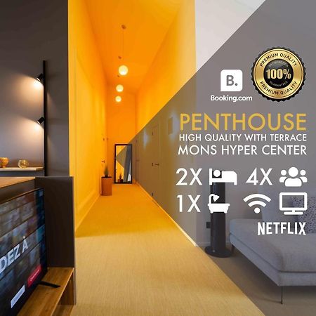 Luxury Penthouse & Terrace - Mons City Center Eksteriør billede