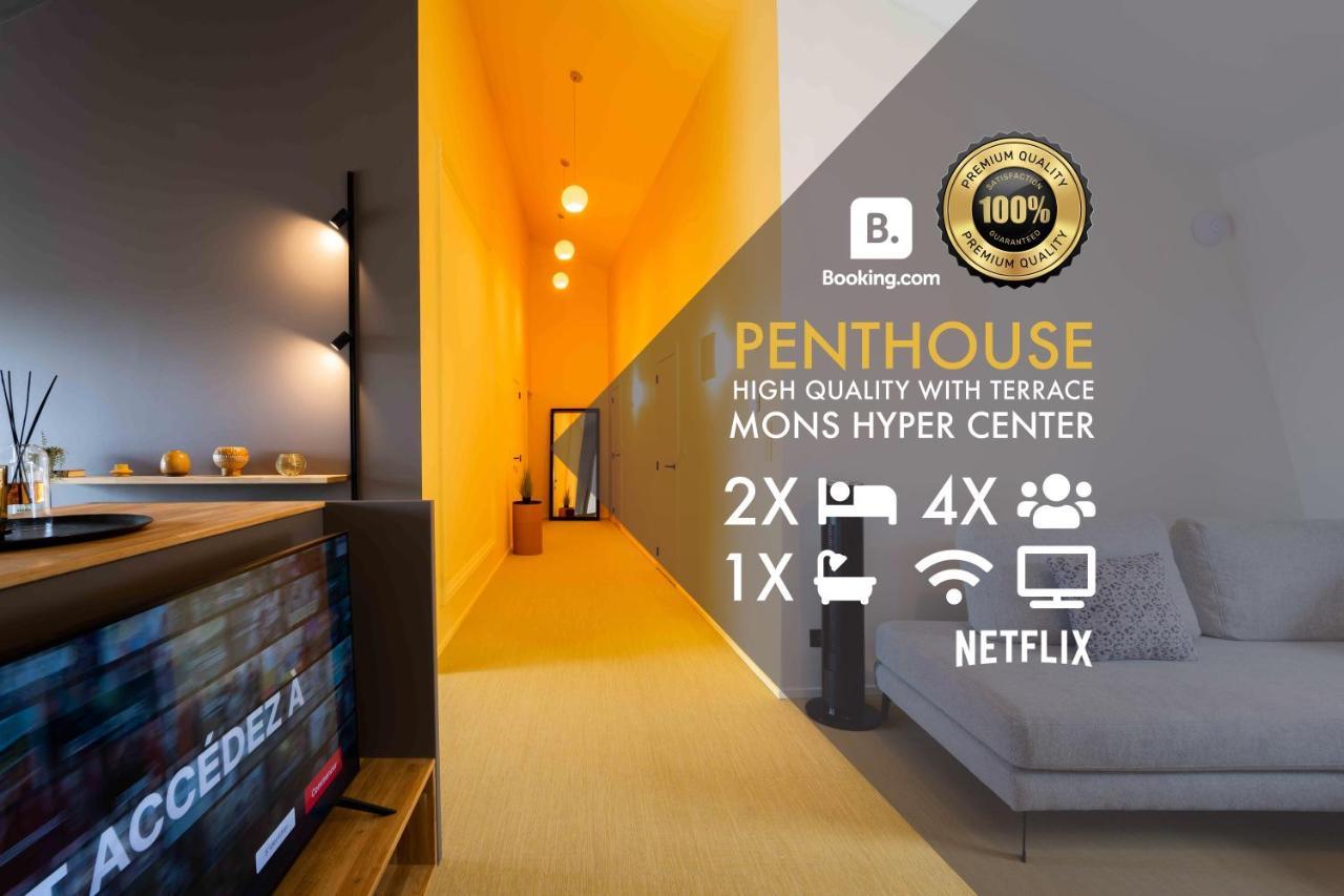 Luxury Penthouse & Terrace - Mons City Center Eksteriør billede